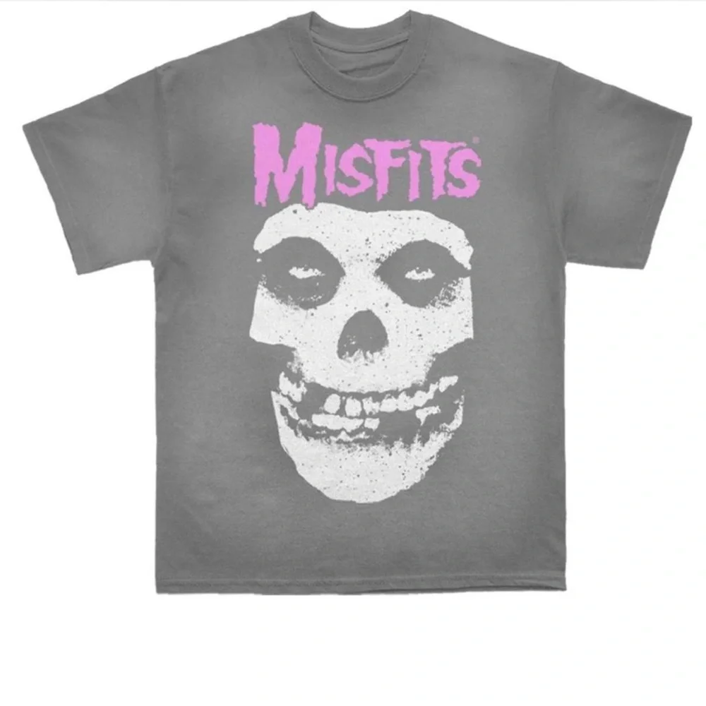 Gray and Pink Misfits Shirt Unisex - Crimson Ghost - Picture 1 of 3
